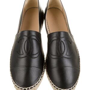Chanel CC Lambskin Leather Espadrilles CHA628024
